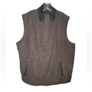 Daniel Cremieux Men’s Vest Reversible Wool Cashmere Zipper Pockets Tall XLT Tall